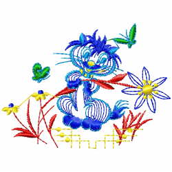 Cats Embroidery Design 6